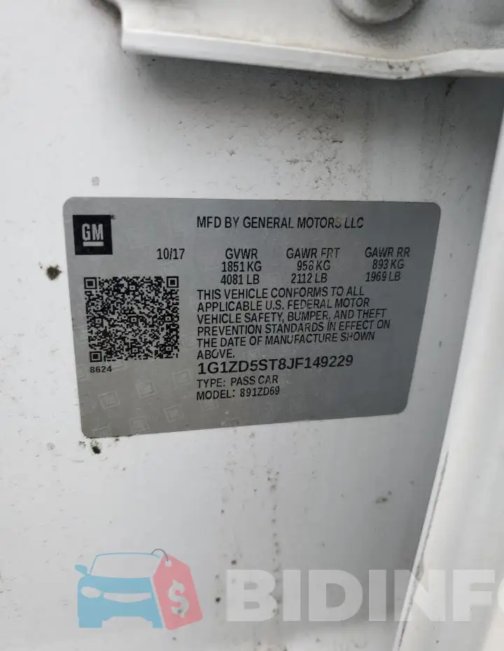 1G1ZD5ST8JF149229 Photo# 12