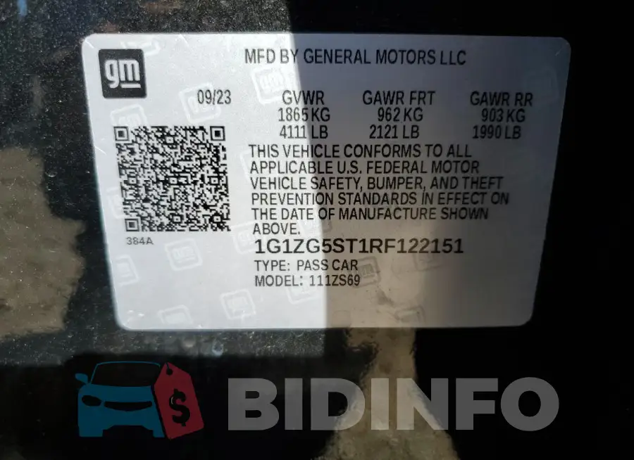 1G1ZG5ST1RF122151 Photo# 13