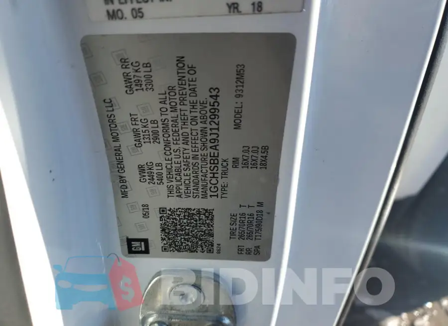 1GCHSBEA9J1299543 Photo# 12