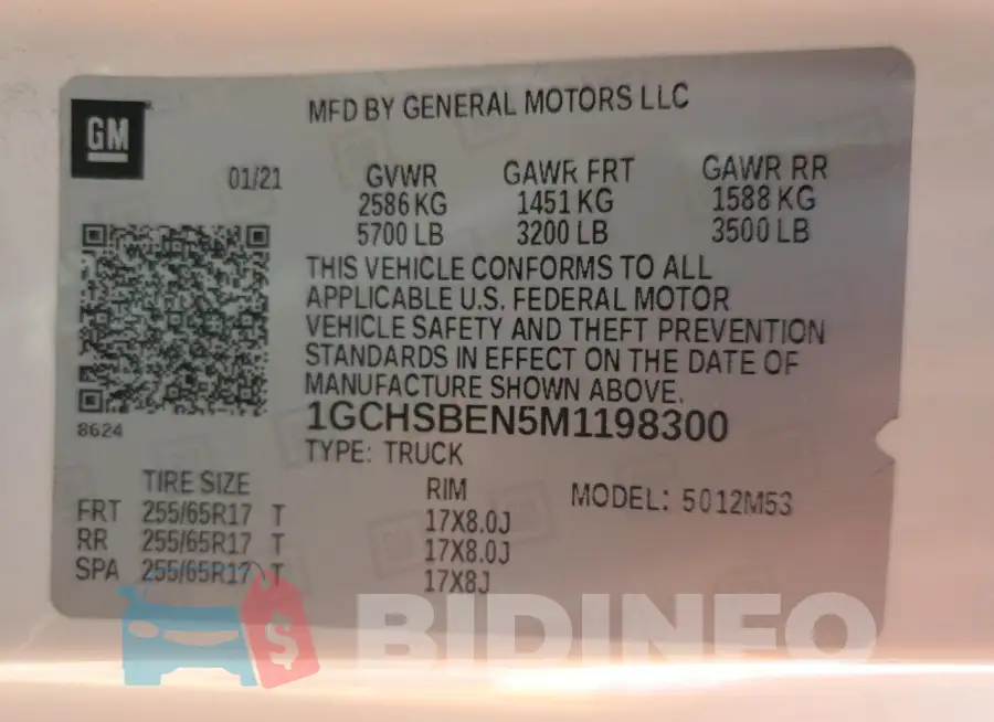 1GCHSBEN5M1198300 Photo# 12