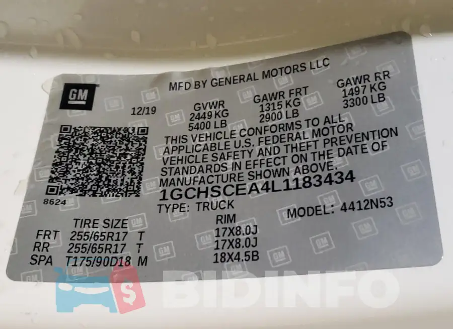 1GCHSCEA4L1183434 Photo# 12