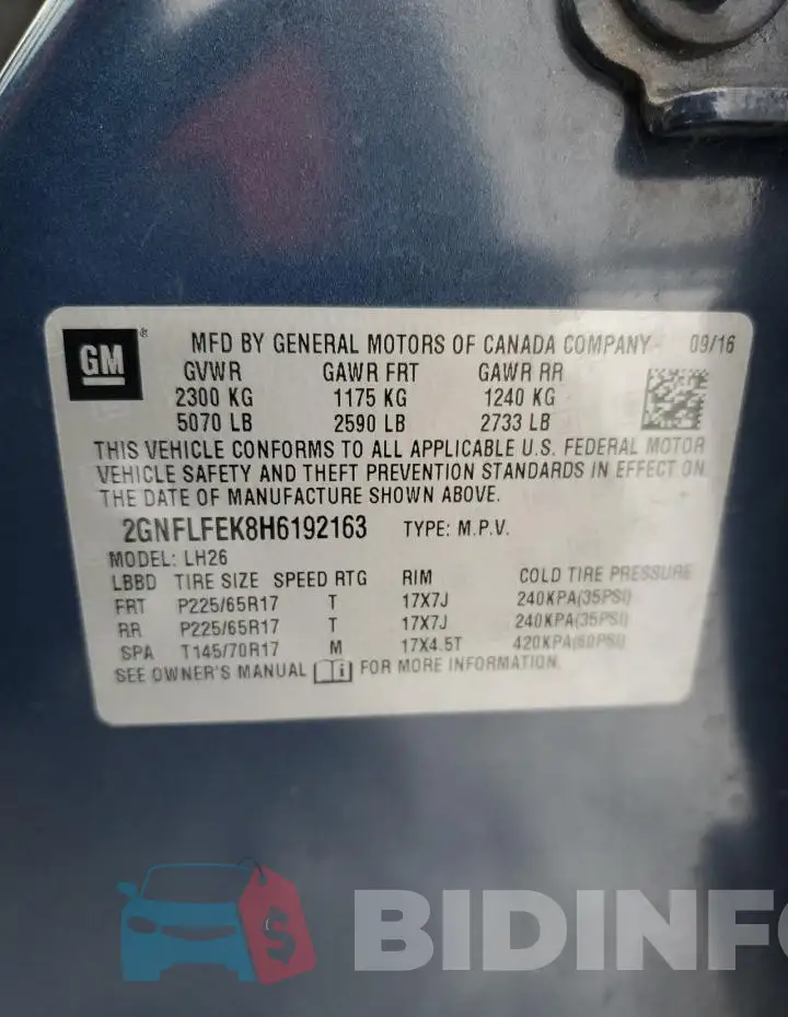 2GNFLFEK8H6192163 Photo# 13