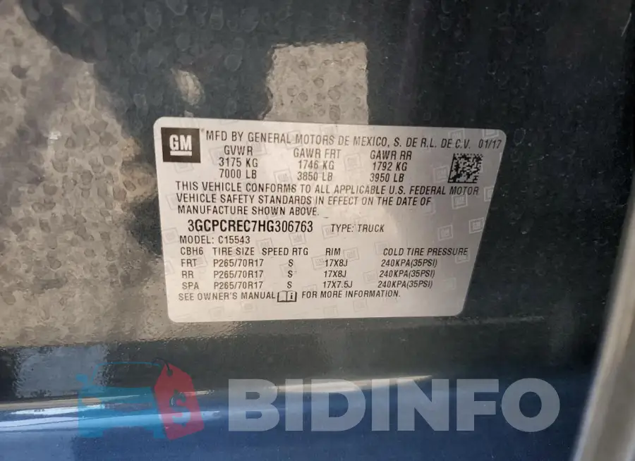 3GCPCREC7HG306763 Photo# 12