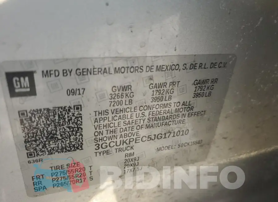 3GCUKPEC5JG171010 Photo# 13