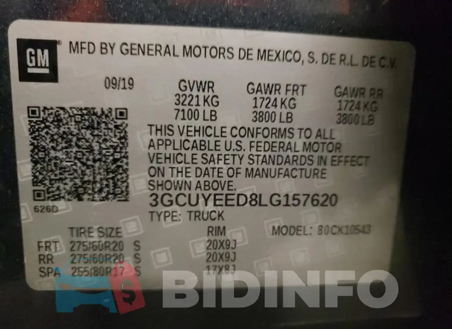 3GCUYEED8LG157620 Photo# 12