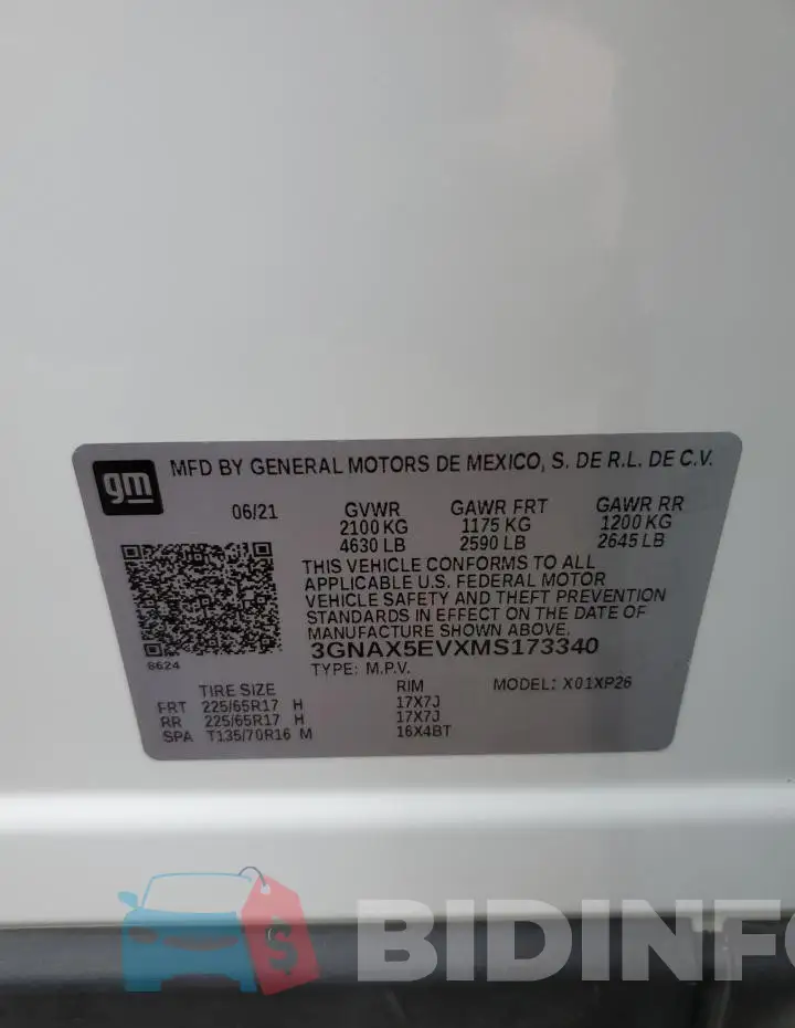 3GNAX5EVXMS173340 Photo# 13