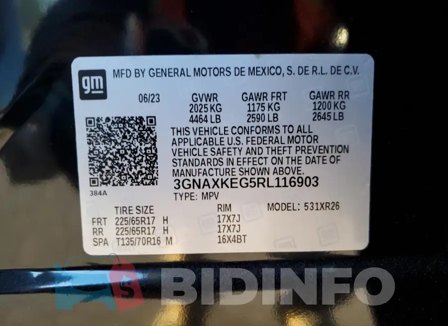 3GNAXKEG5RL116903 Photo# 13