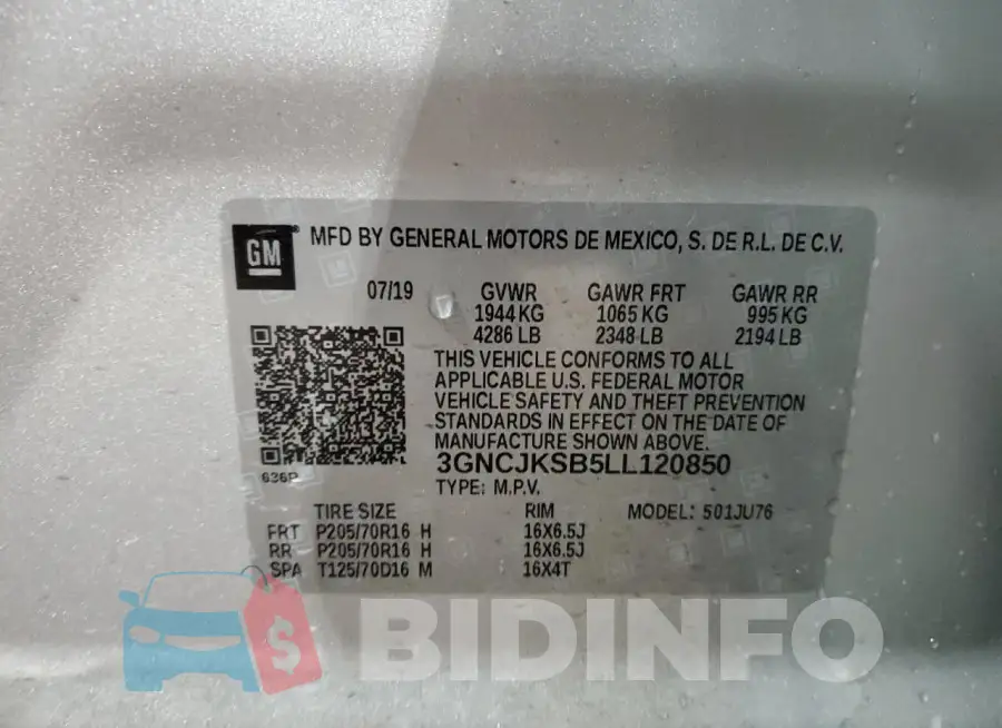 3GNCJKSB5LL120850 Photo# 13