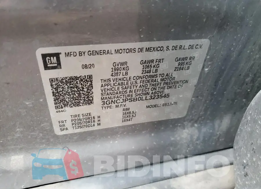 3GNCJPSB0LL323545 Photo# 13