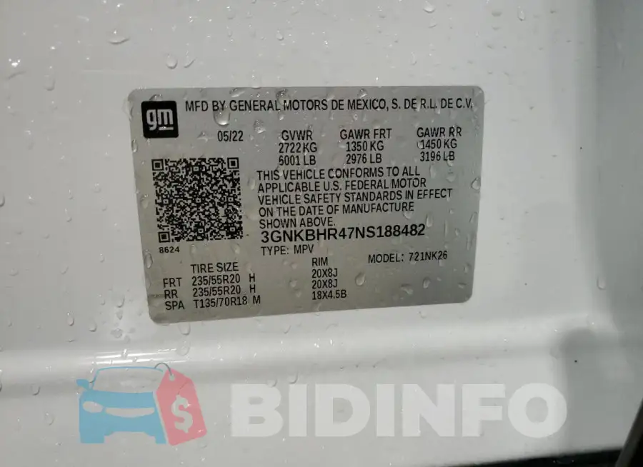 3GNKBHR47NS188482 Photo# 13