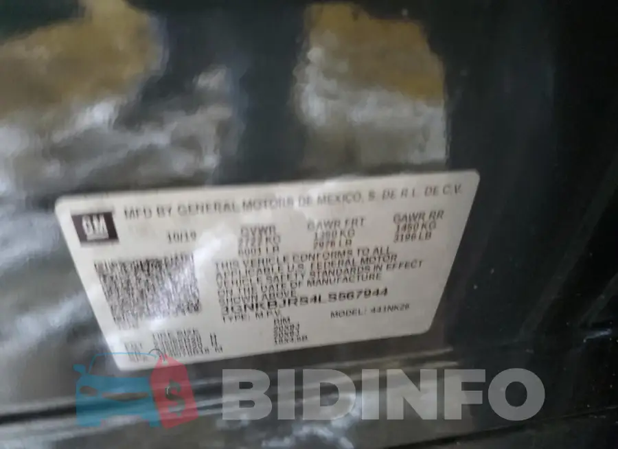 3GNKBJRS4LS567944 Photo# 13