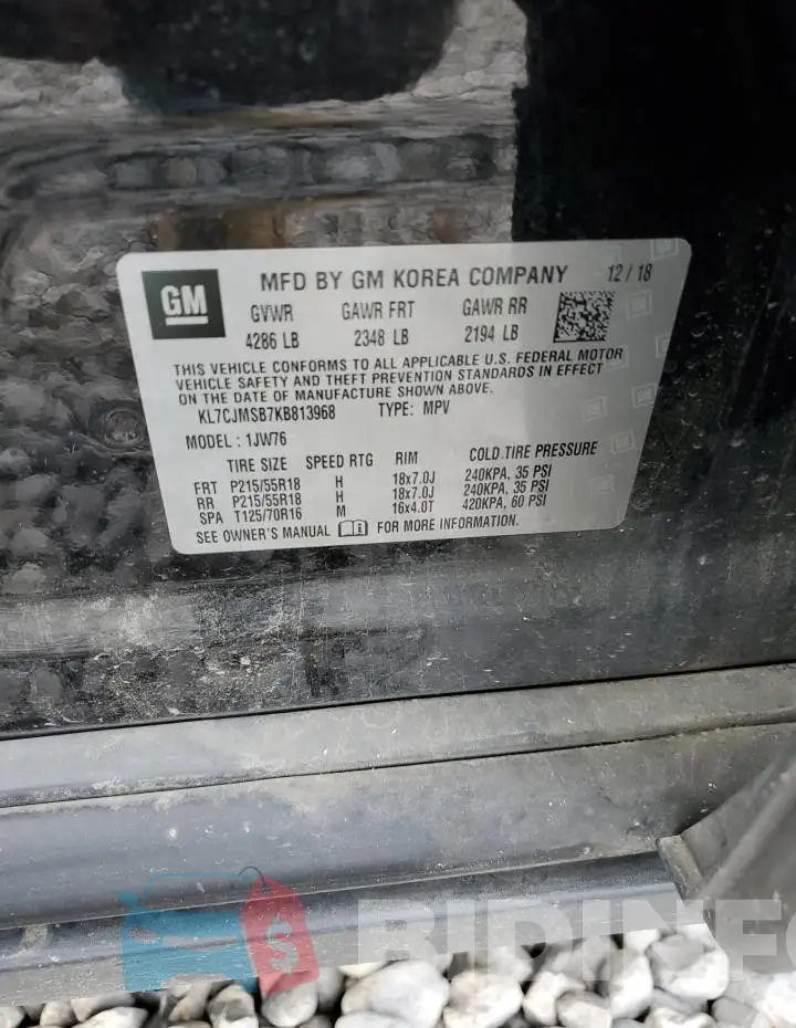 KL7CJMSB7KB813968 Photo# 13