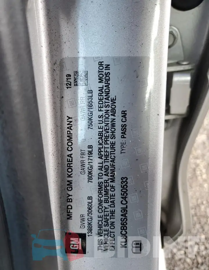 KL8CB6SA9LC450533 Photo# 12
