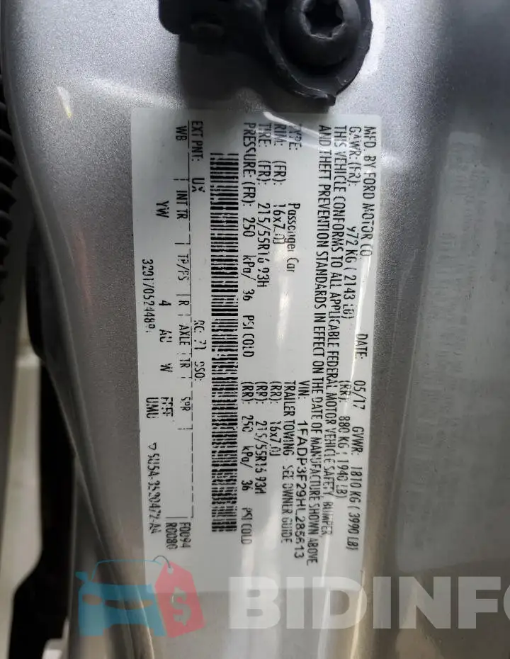1FADP3F29HL285613 Photo# 12