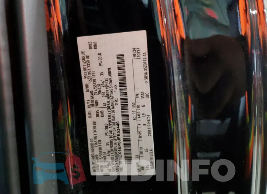1FTEX1EP6JFE53440 Photo# 12
