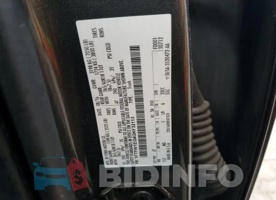 1FTFW1EG4GKF32113 Photo# 12