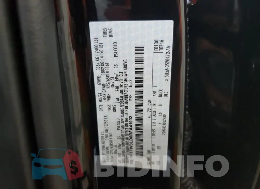 1FTFW3LD8RFA41902 Photo# 13