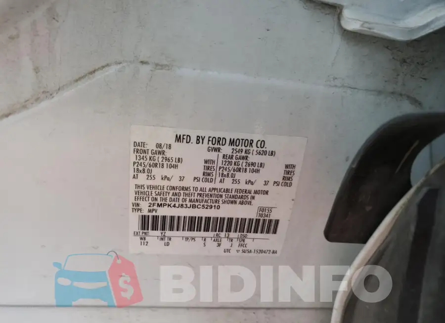 2FMPK4J83JBC52910 Photo# 13