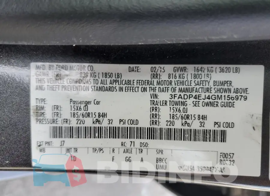 3FADP4EJ4GM156979 Photo# 12