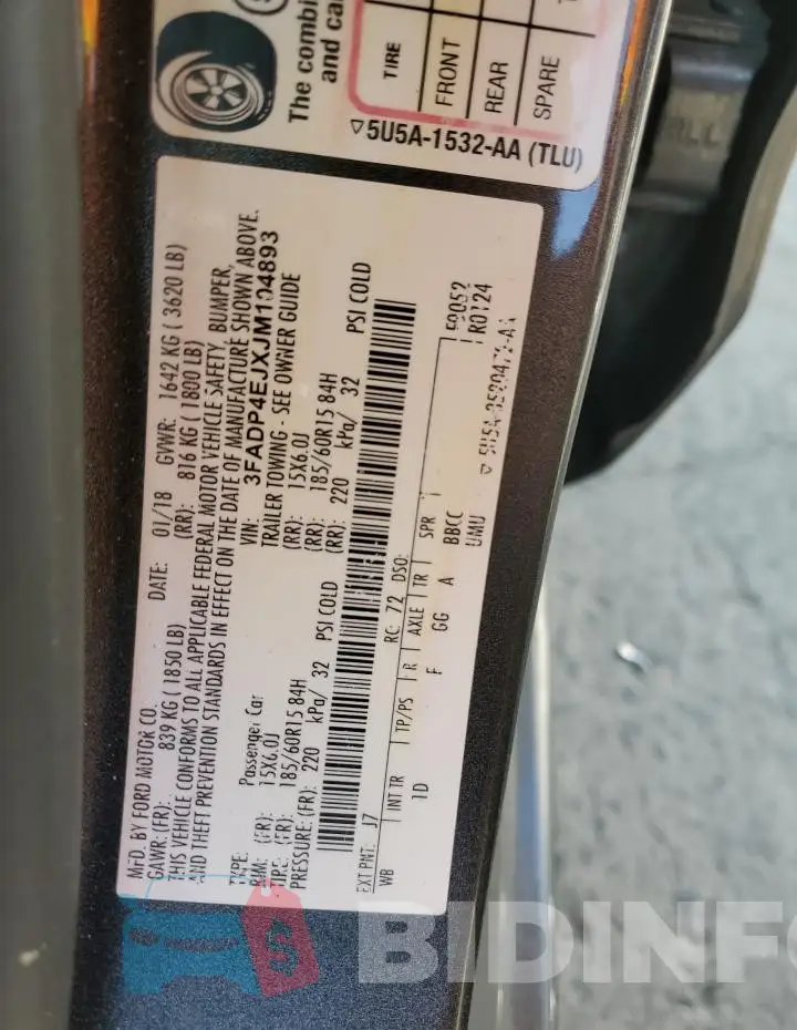 3FADP4EJXJM104893 Photo# 12