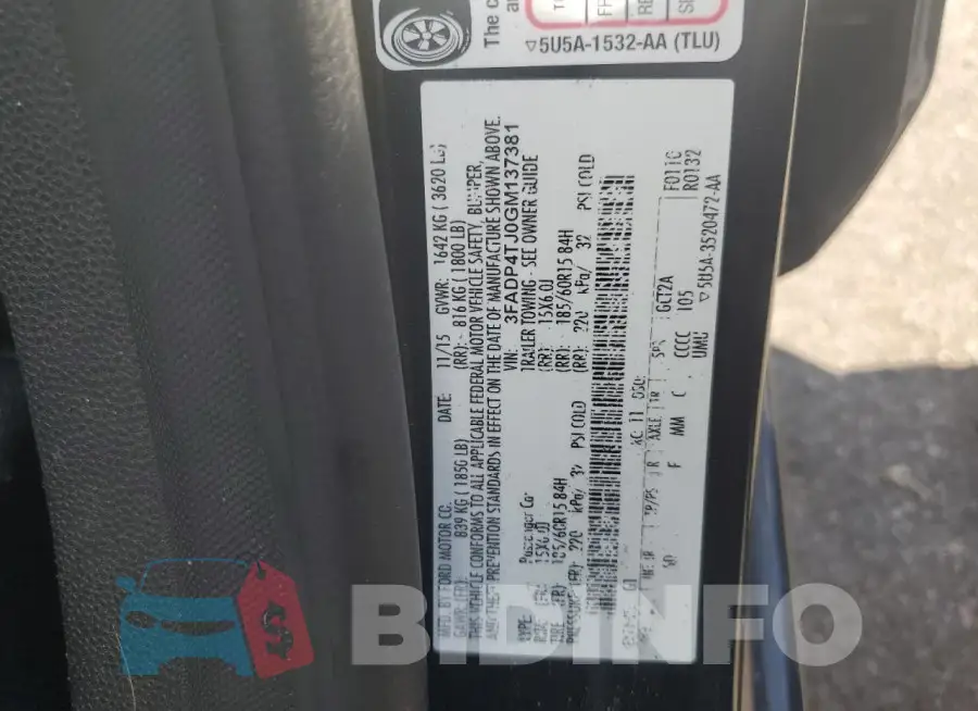 3FADP4TJ0GM137381 Photo# 13