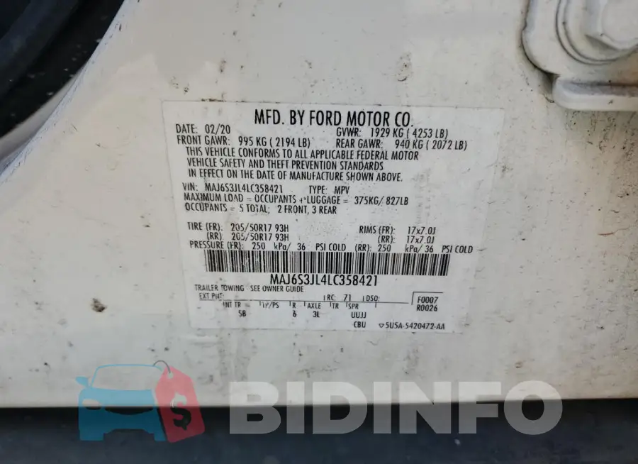 MAJ6S3JL4LC358421 Photo# 13