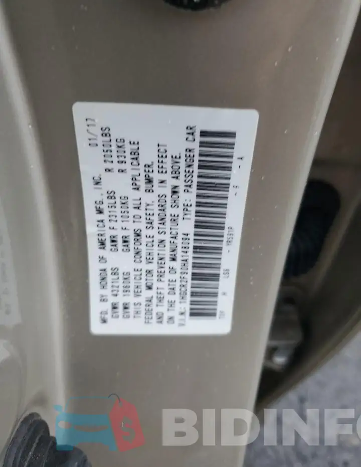 1HGCR2F90HA148094 Photo# 12