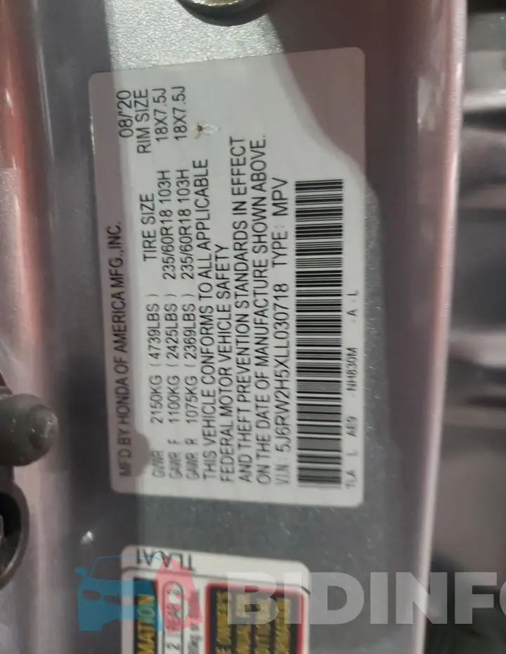 5J6RW2H5XLL030718 Photo# 13