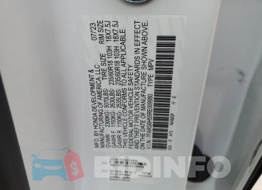 7FARS6H55RE009980 Photo# 13