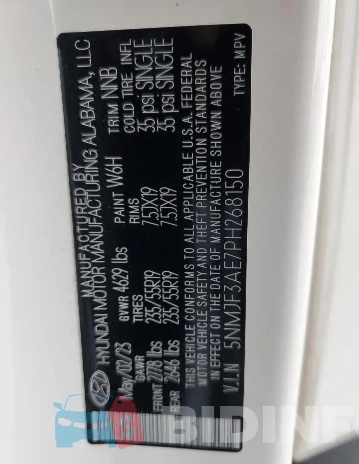 5NMJF3AE7PH268150 Photo# 13