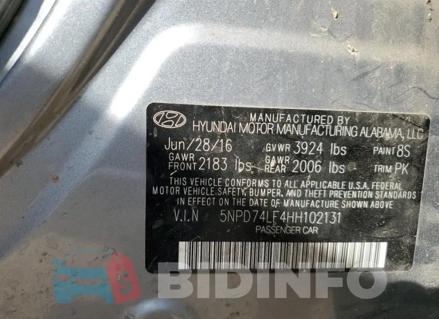 5NPD74LF4HH102131 Photo# 13