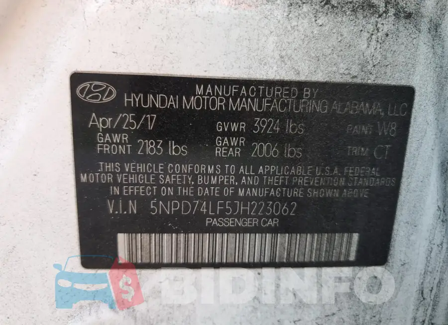 5NPD74LF5JH223062 Photo# 12
