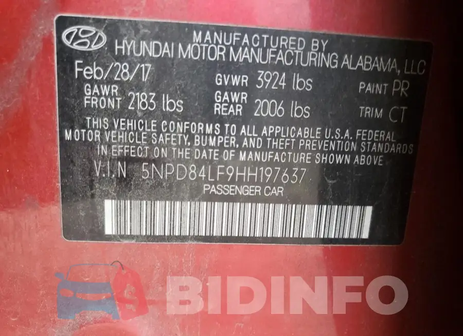 5NPD84LF9HH197637 Photo# 13