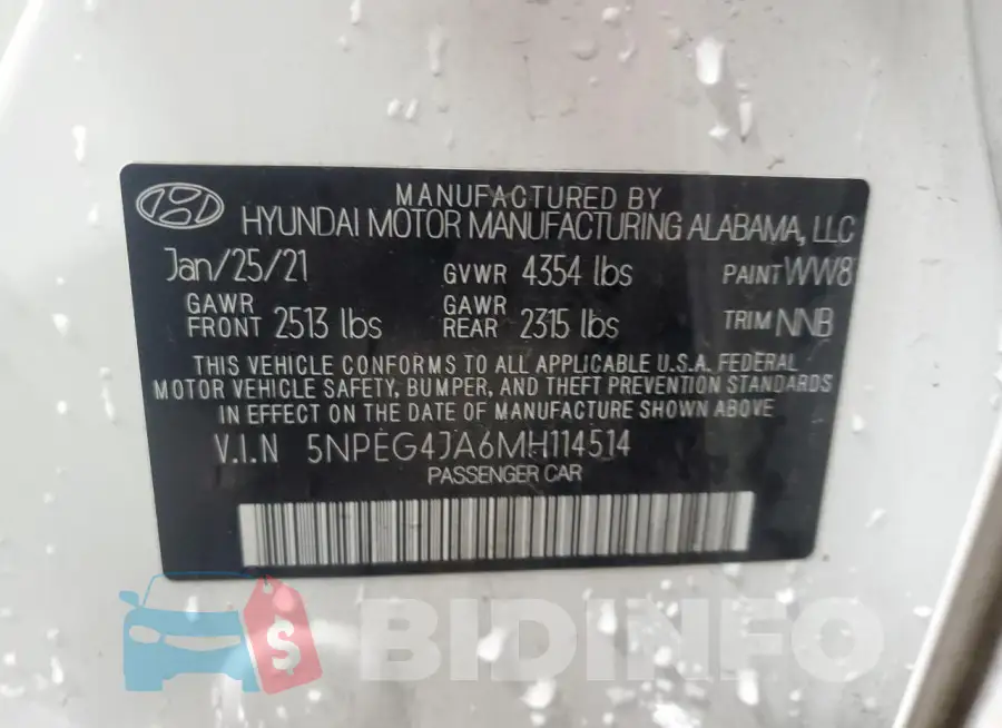 5NPEG4JA6MH114514 Photo# 13