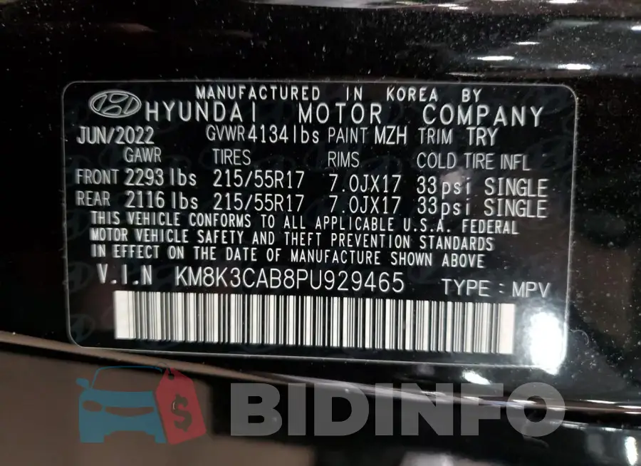 KM8K3CAB8PU929465 Photo# 14