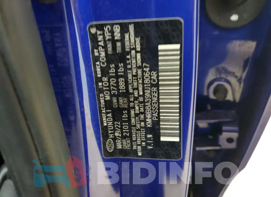KMHRB8A39NU180647 Photo# 12