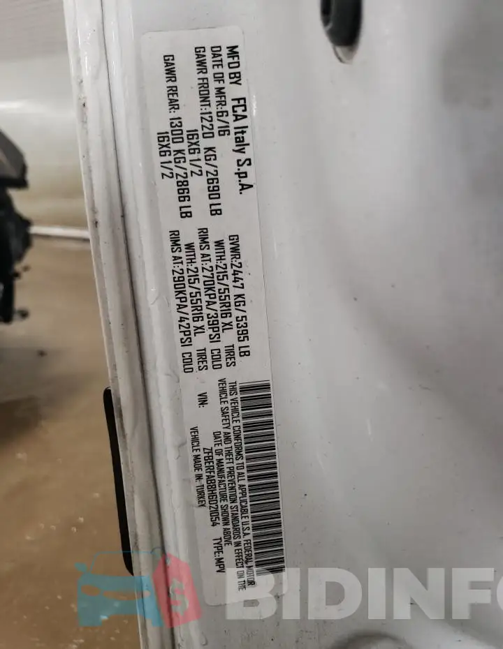 ZFBERFAB8H6D21054 Photo# 13