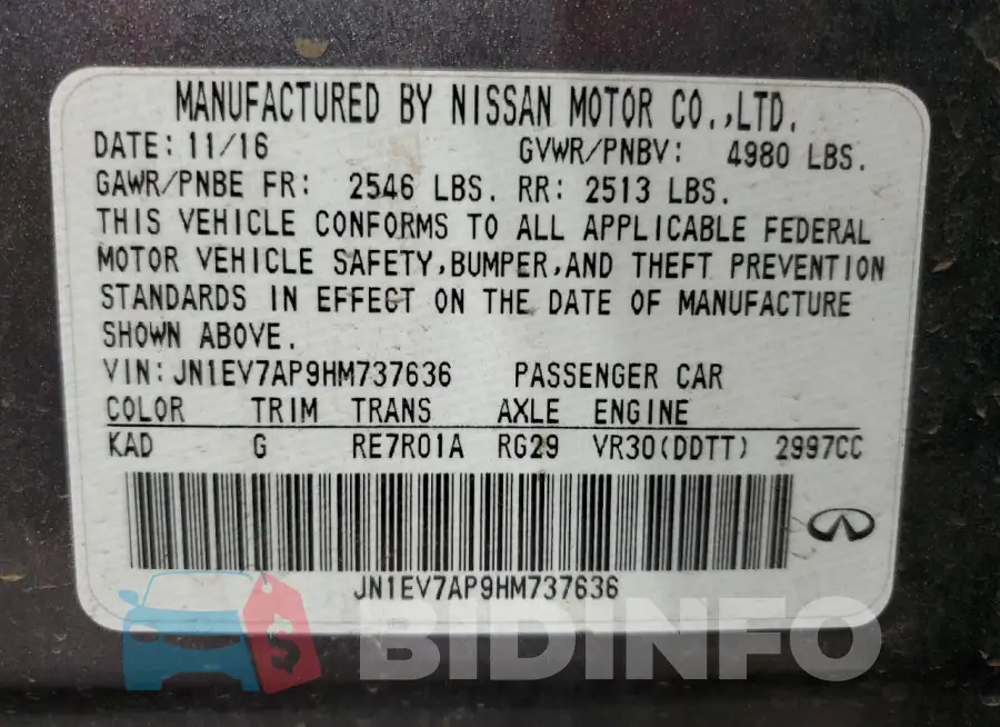 JN1EV7AP9HM737636 Photo# 12