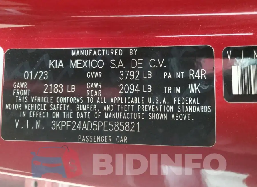3KPF24AD5PE585821 Photo# 13