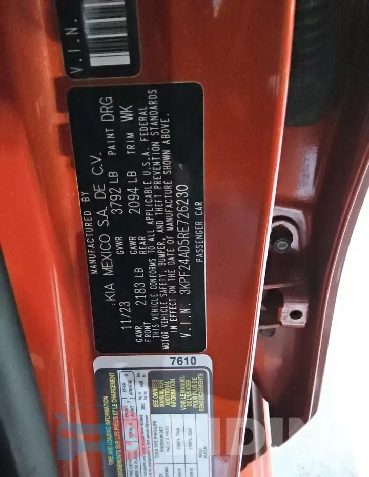 3KPF24AD5RE726230 Photo# 12