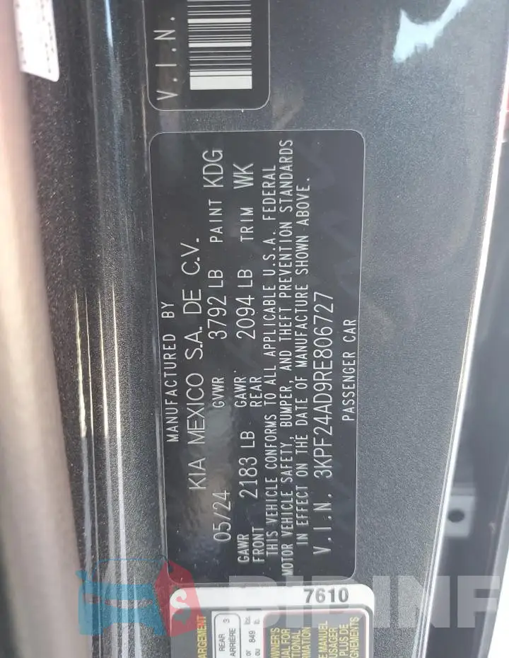 3KPF24AD9RE806727 Photo# 12