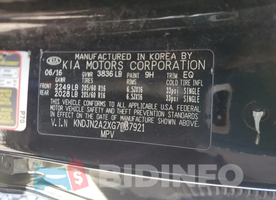 KNDJN2A2XG7387921 Photo# 12