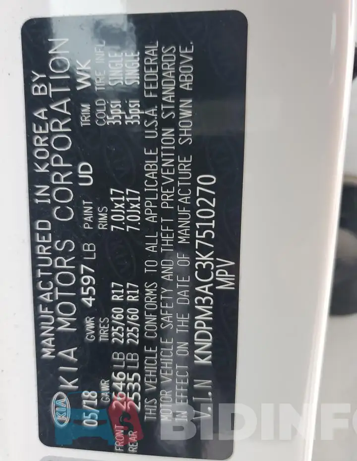 KNDPM3AC3K7510270 Photo# 13