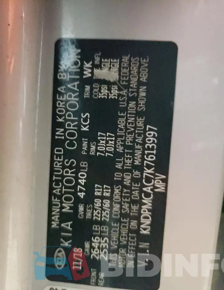 KNDPMCAC7K7613997 Photo# 12