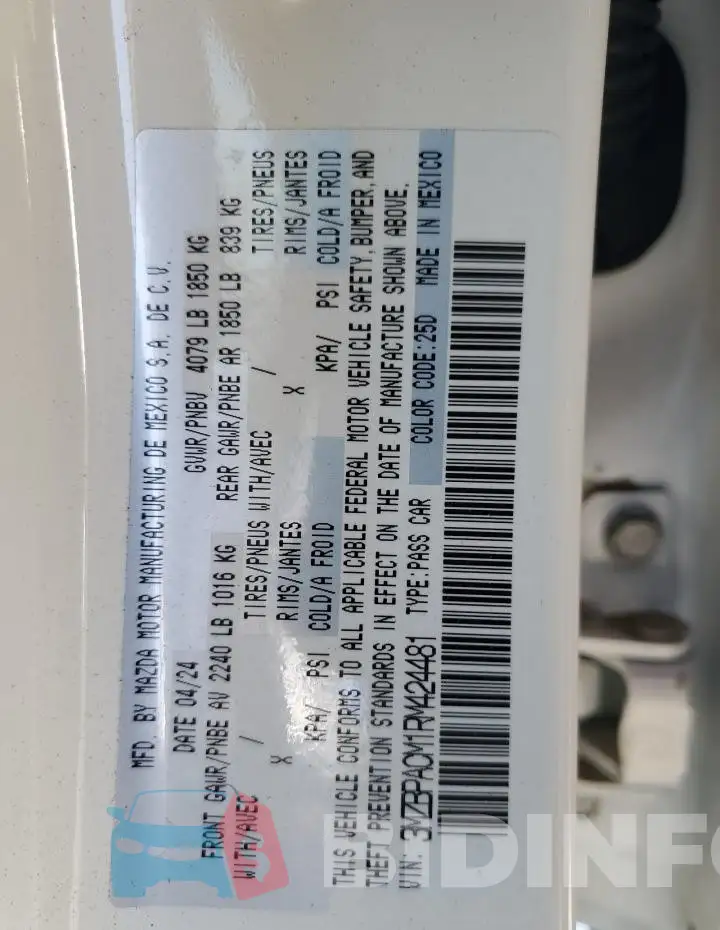 3MZBPACM1RM424481 Photo# 13
