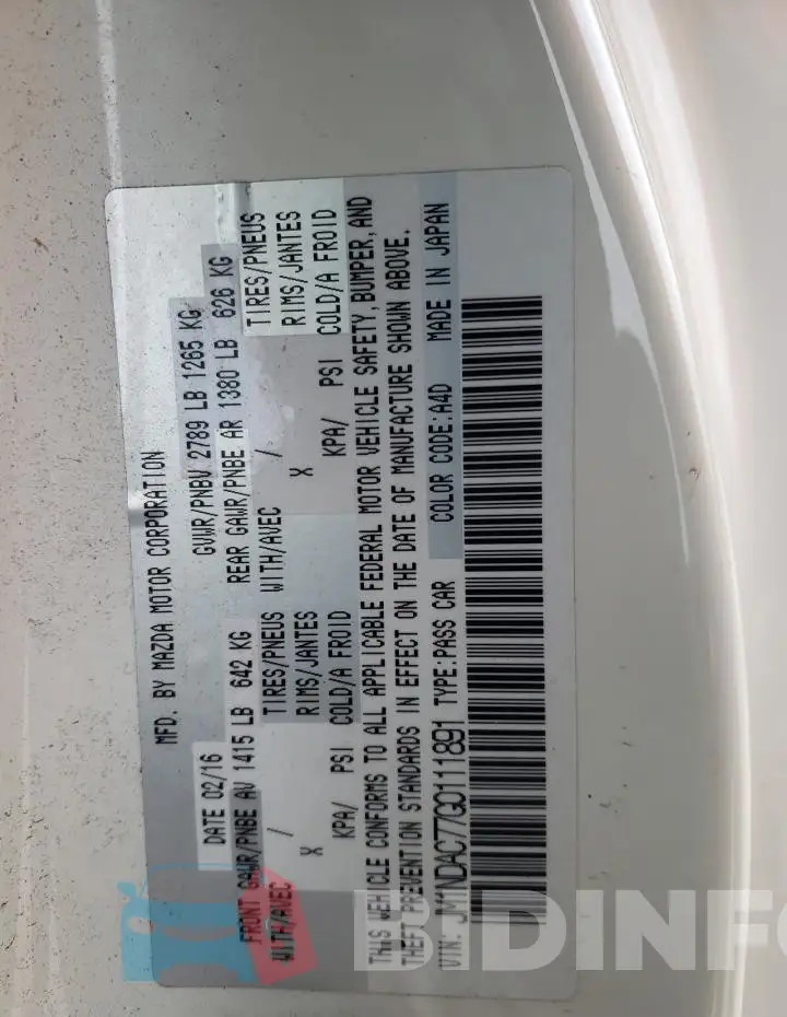JM1NDAC77G0111891 Photo# 12