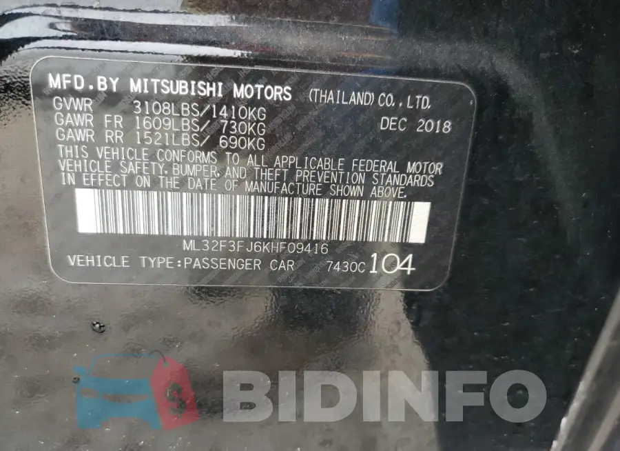 ML32F3FJ6KHF09416 Photo# 13