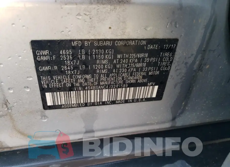 4S4BSANC4J3287589 Photo# 13