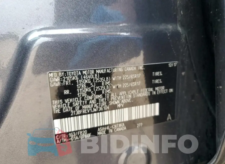 2T3BFREV1JW736104 Photo# 13
