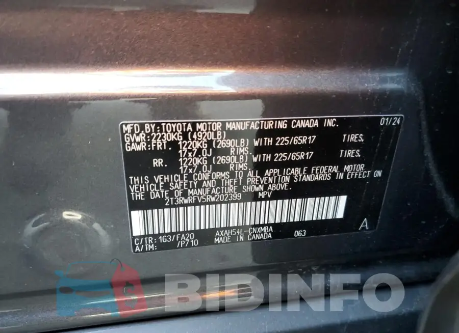 2T3RWRFV5RW202399 Photo# 12